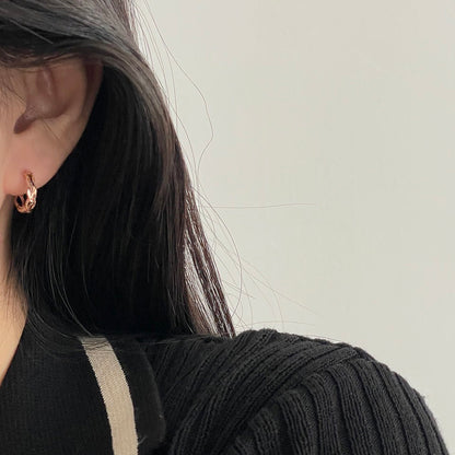 Textured Huggie Earrings