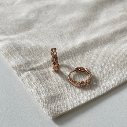 Textured Huggie Earrings
