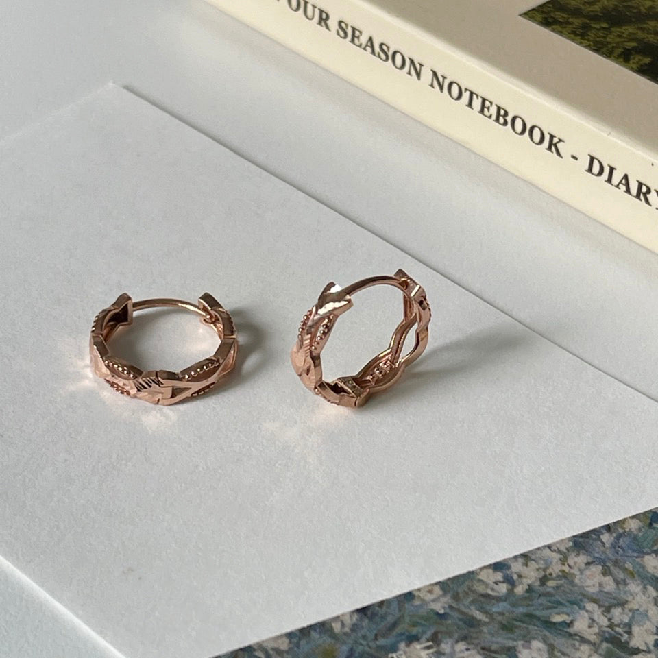Textured Huggie Earrings