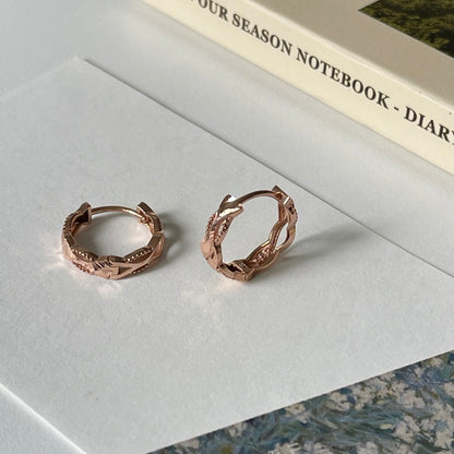 Textured Huggie Earrings