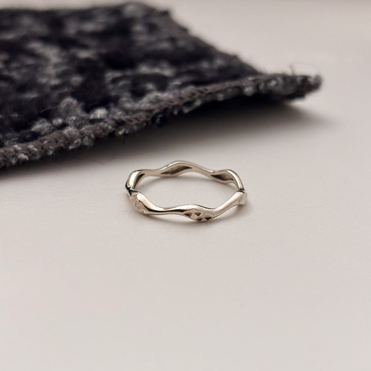 Textured Wave Ring