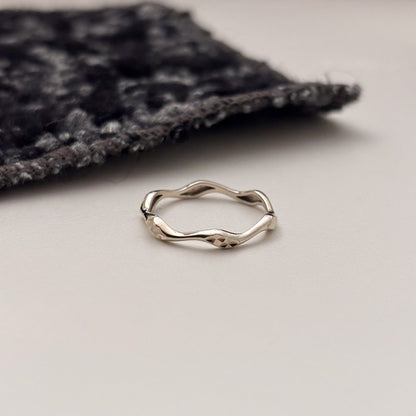 Textured Wave Ring