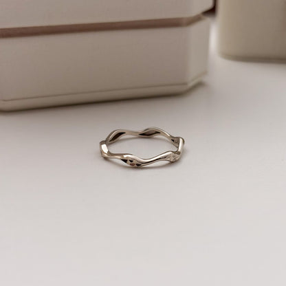 Textured Wave Ring