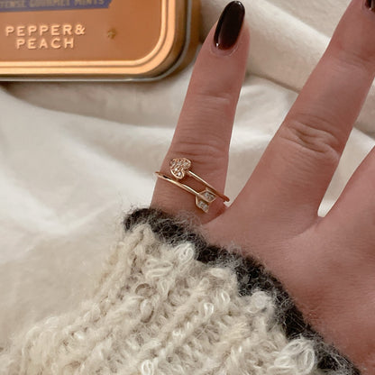 Heart Arrow Ring