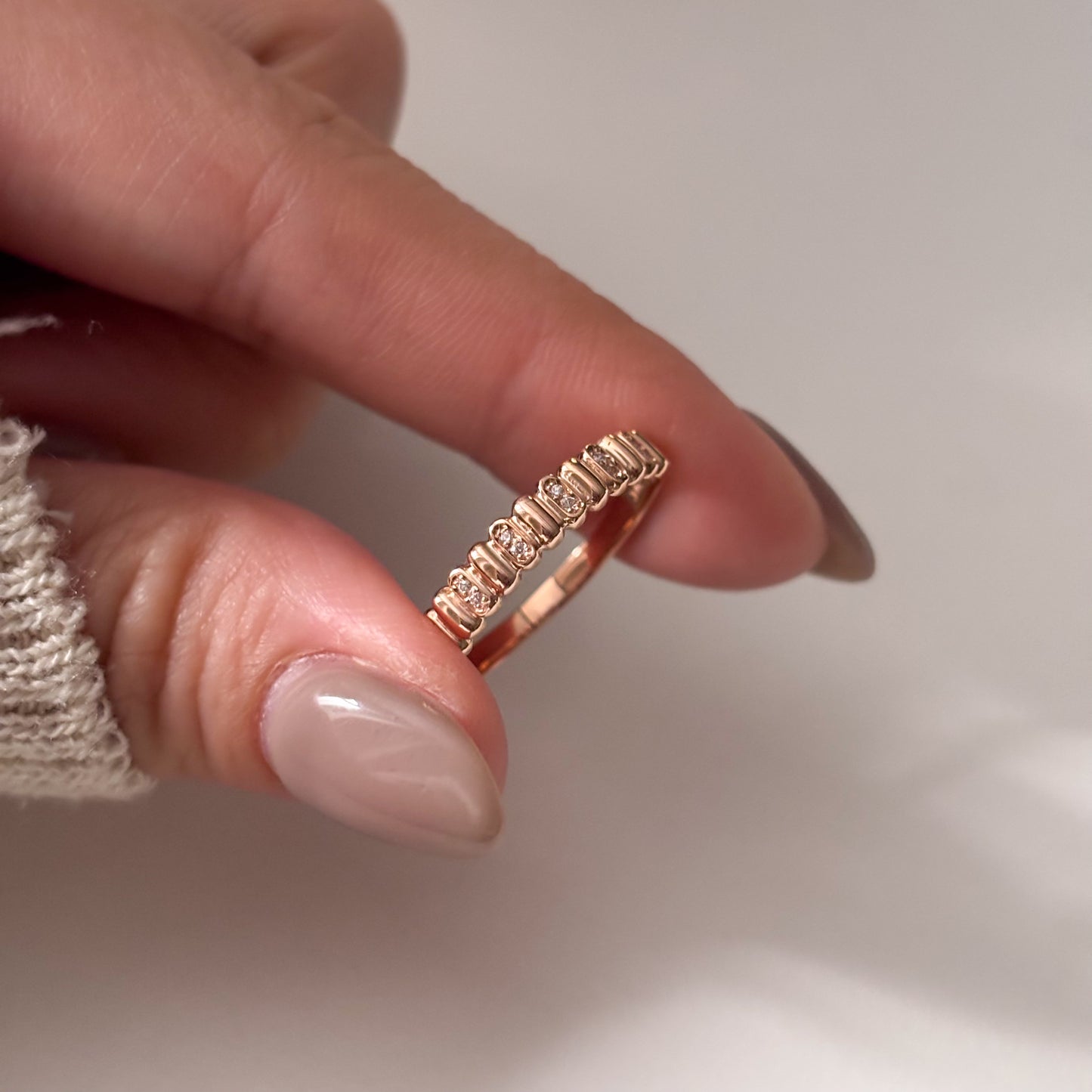 Ripped Bead Promise Ring
