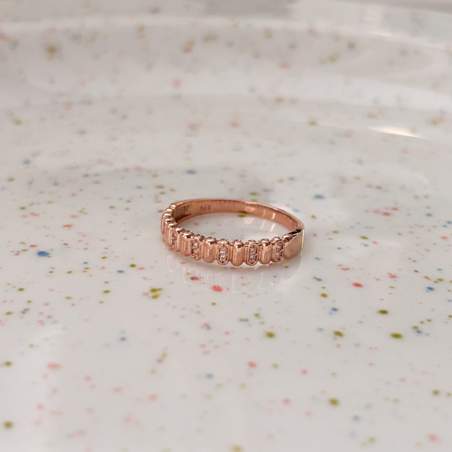 Ripped Bead Promise Ring