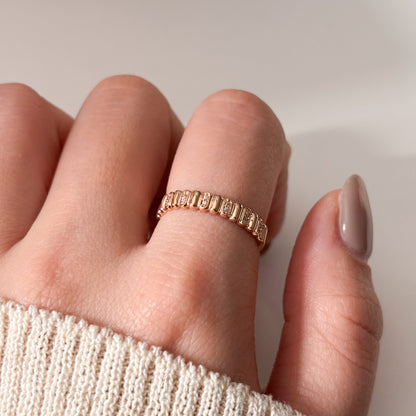 Ripped Bead Promise Ring
