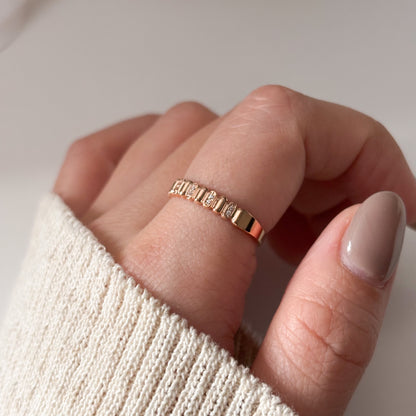 Ripped Bead Promise Ring