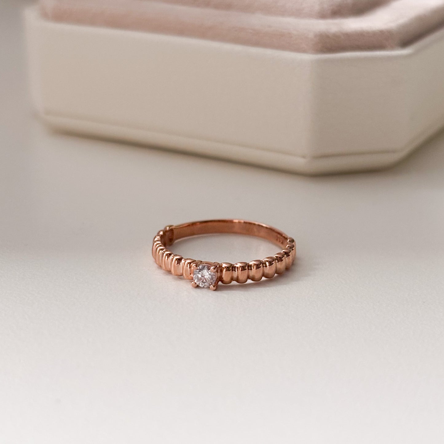 Ripped Bead Promise Ring