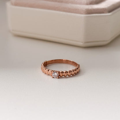 Ripped Bead Promise Ring