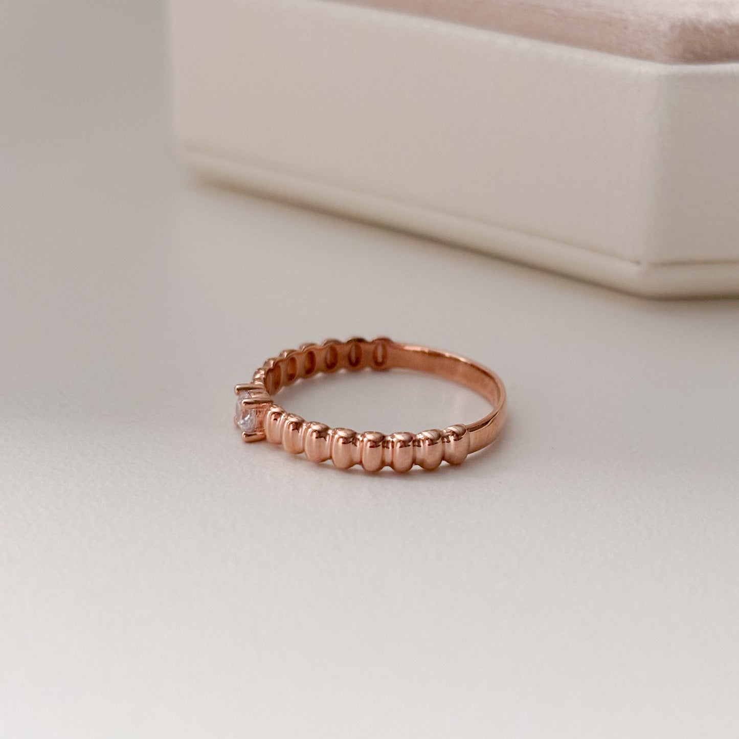 Ripped Bead Promise Ring