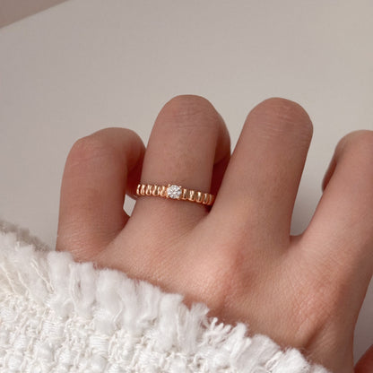 Ripped Bead Promise Ring