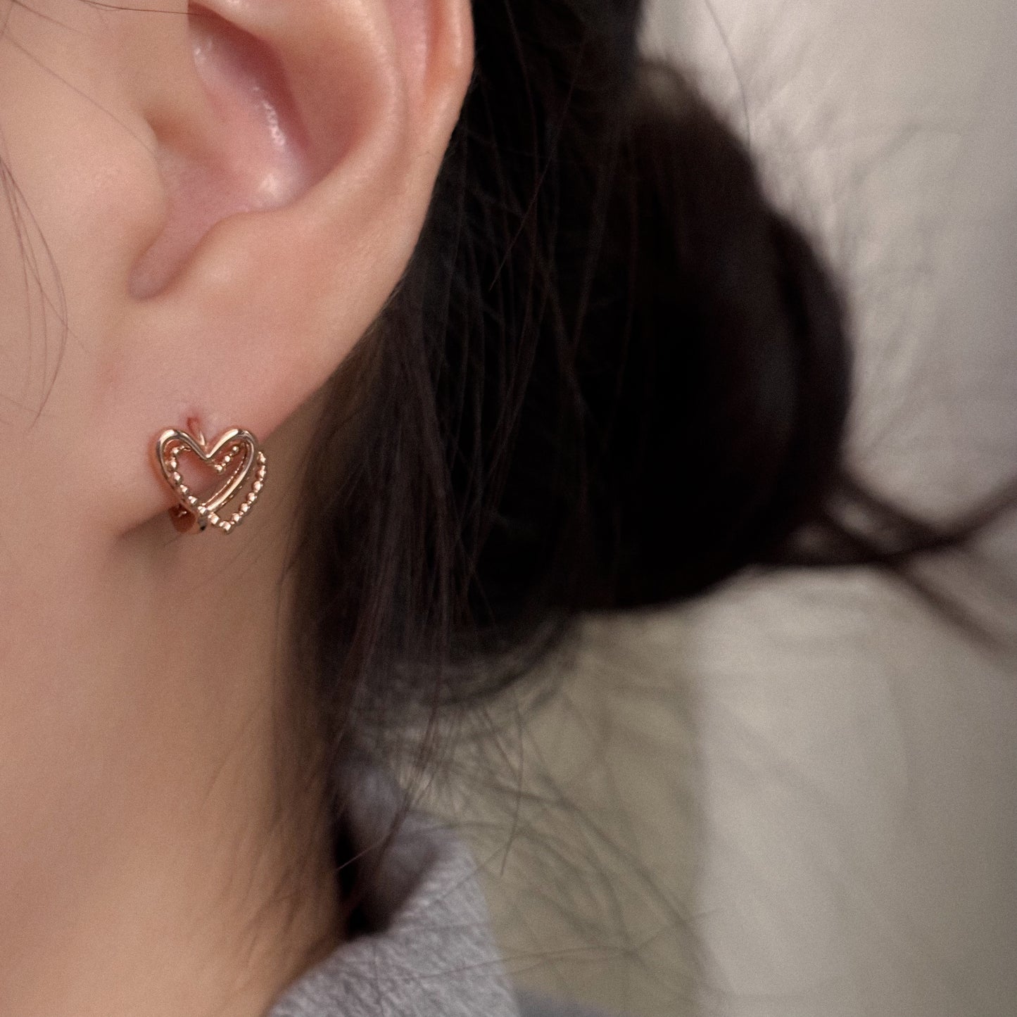 Beaded Heart Earrings