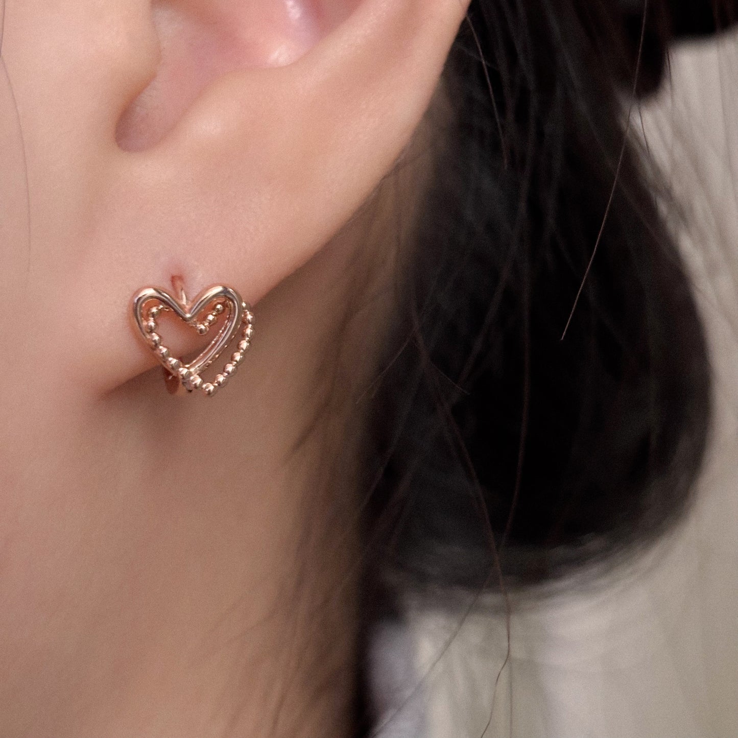 Beaded Heart Earrings