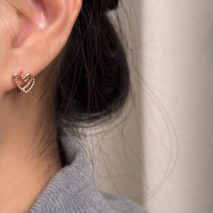 Beaded Heart Earrings