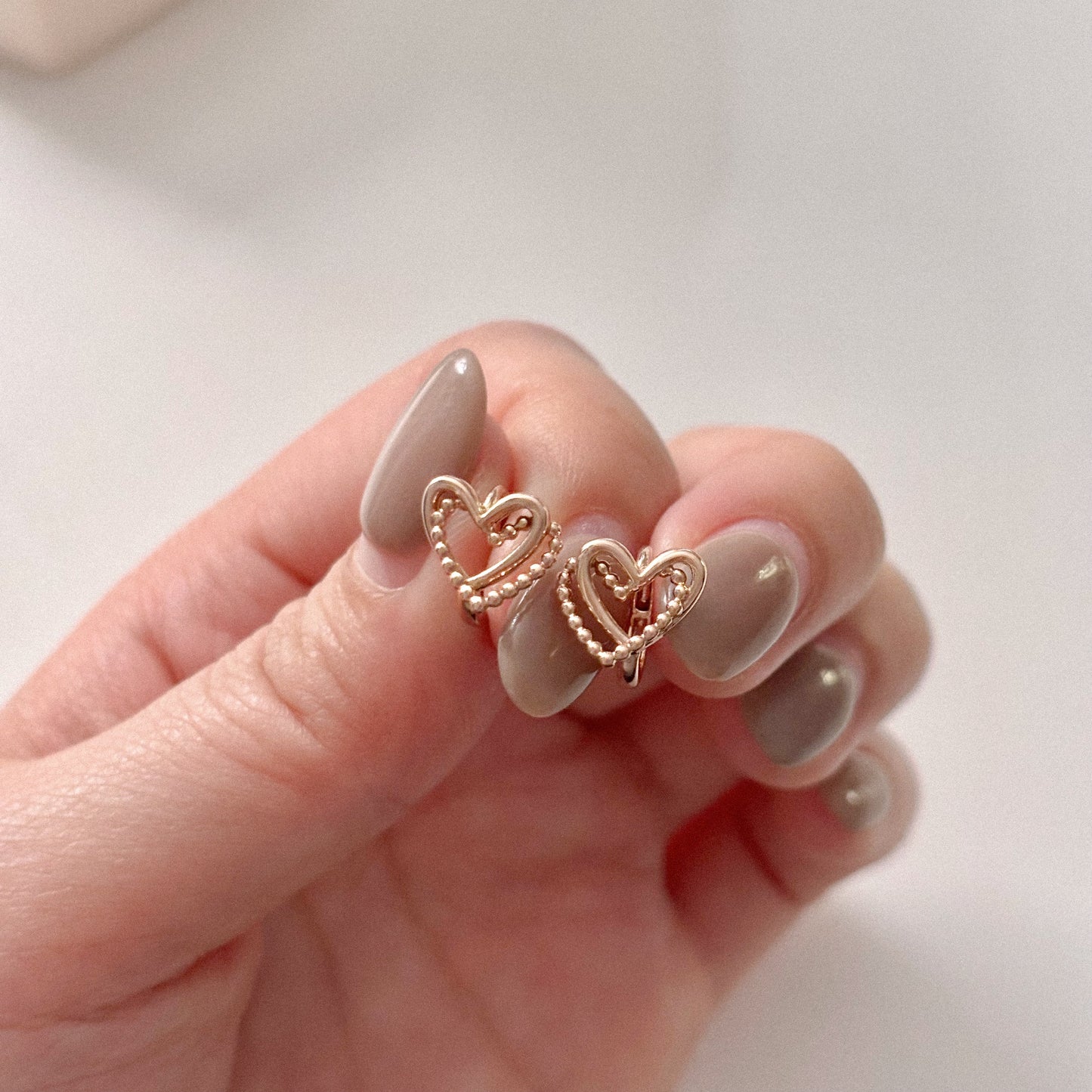 Beaded Heart Earrings