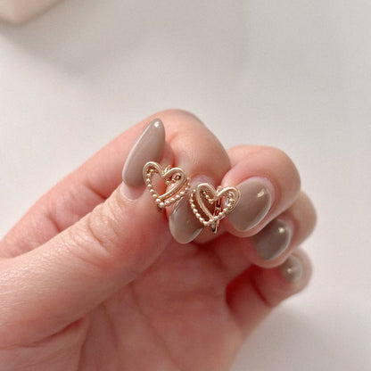 Beaded Heart Earrings