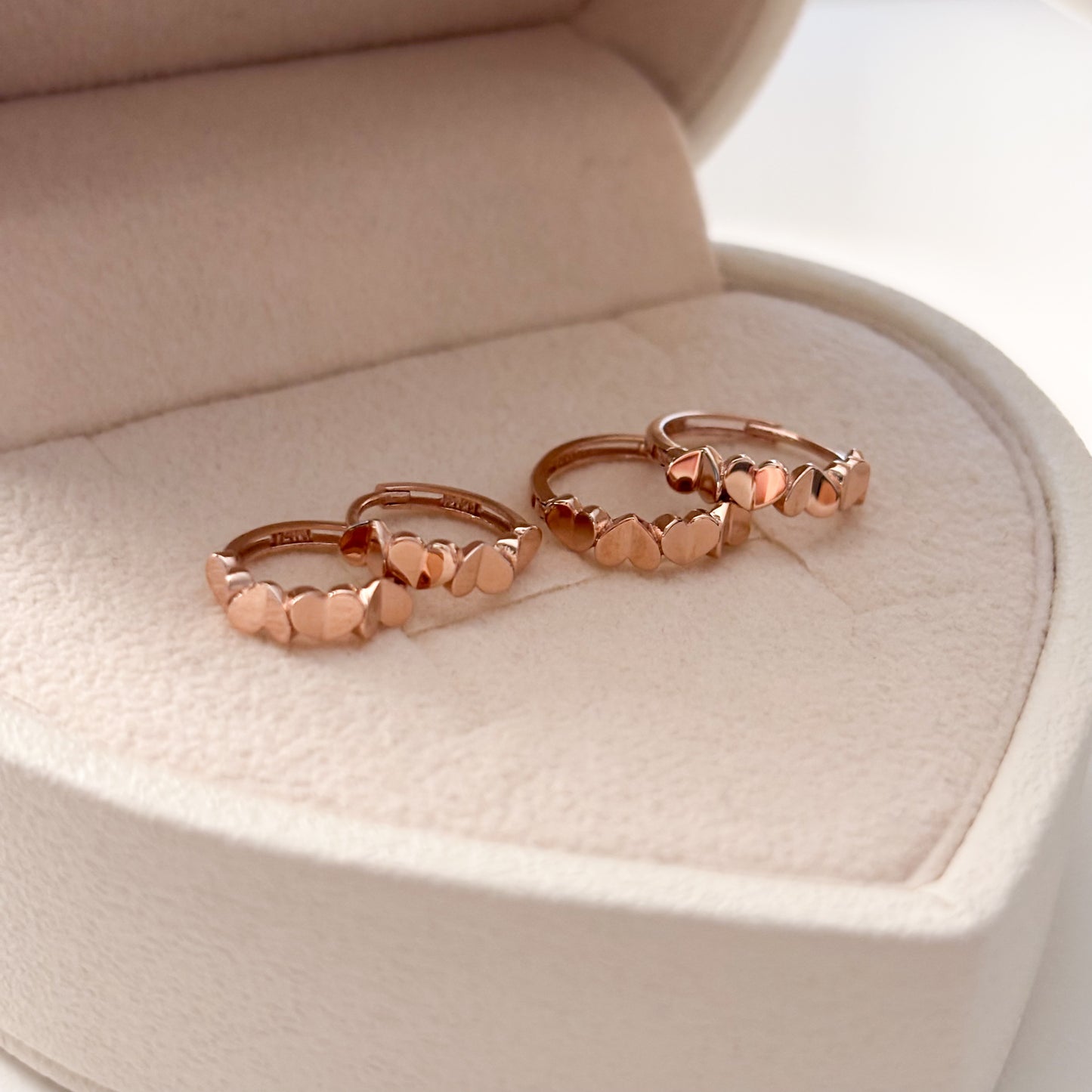 Heart Huggie Earrings