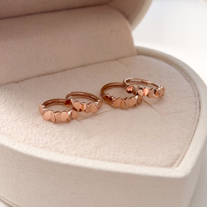 Heart Huggie Earrings