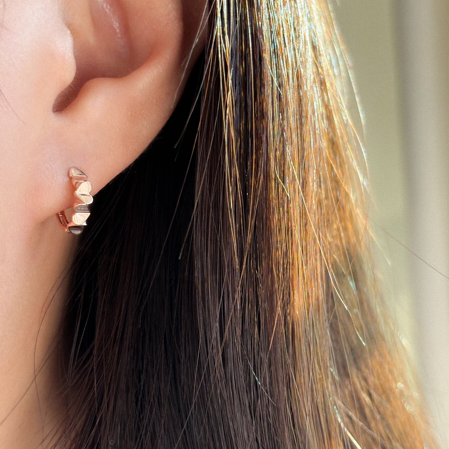 Heart Huggie Earrings