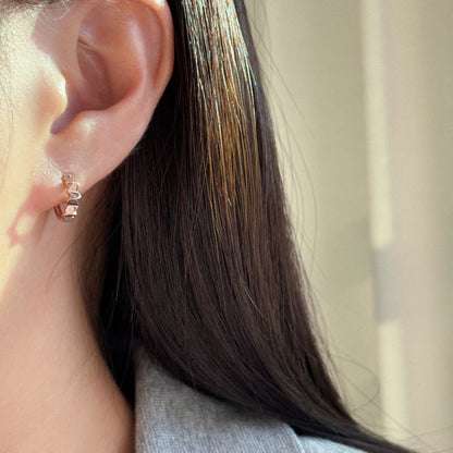 Heart Huggie Earrings