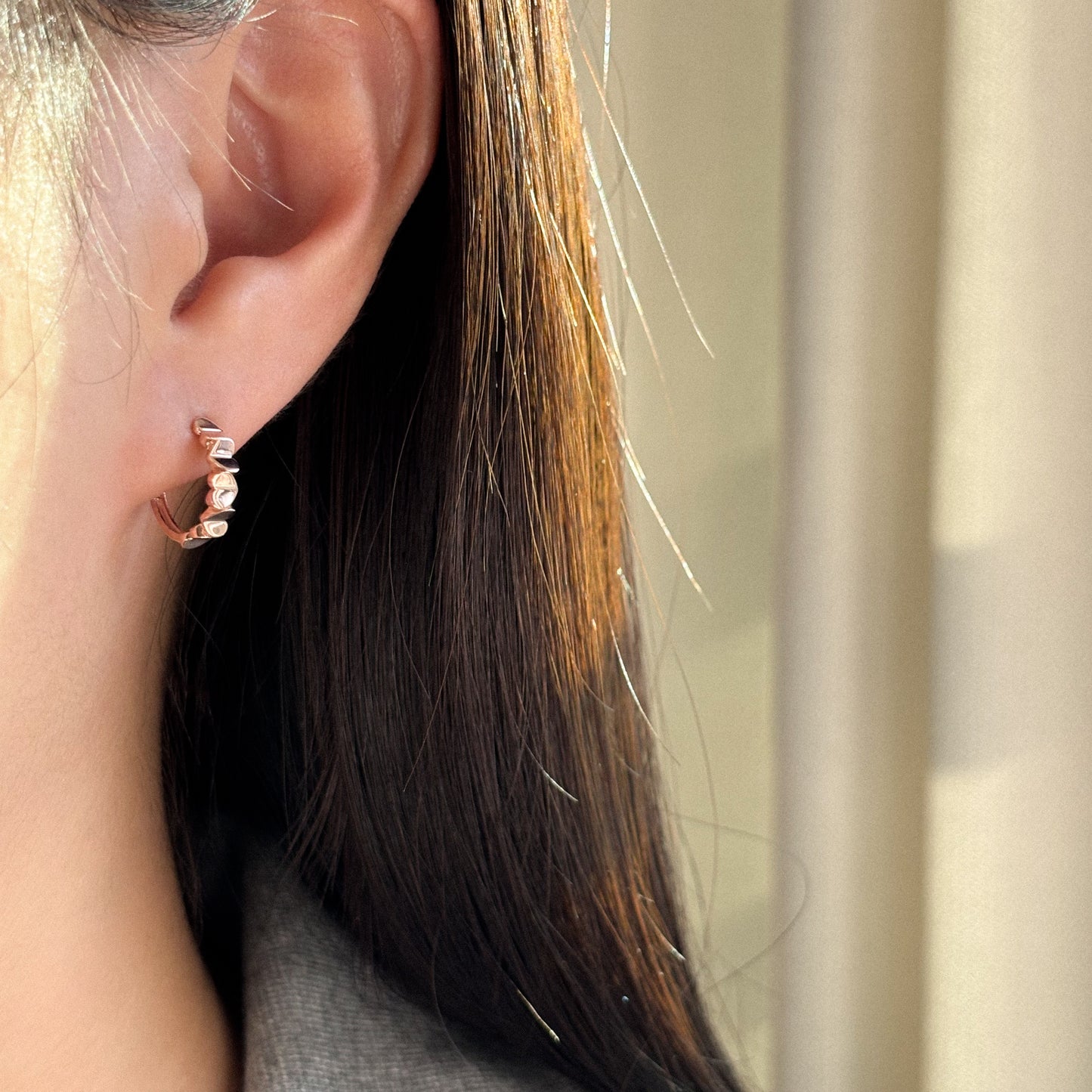 Heart Huggie Earrings