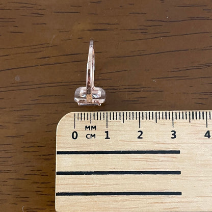 Emerald Cut Halo Ring