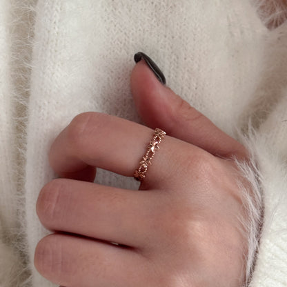 Double Band Star Ring