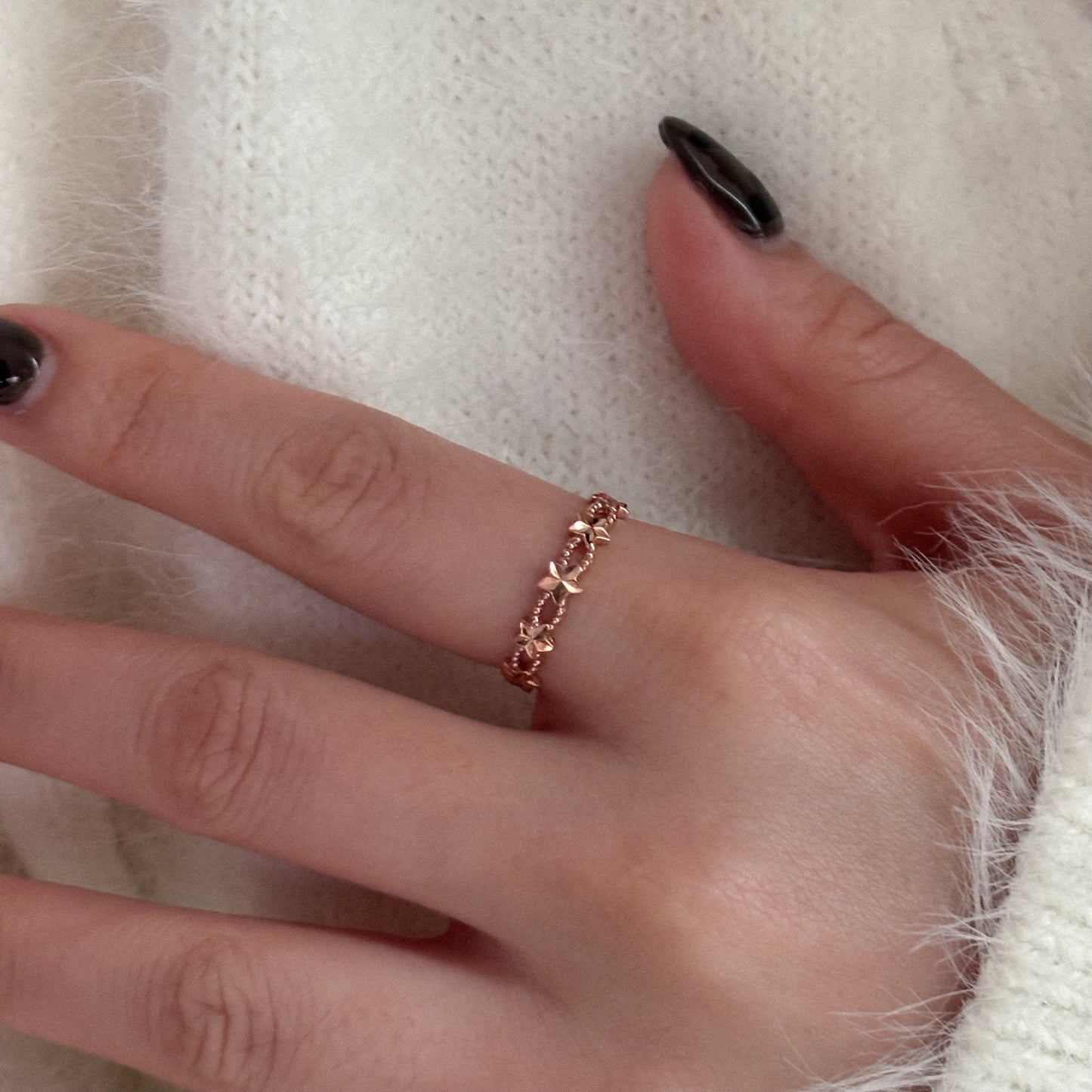 Double Band Star Ring