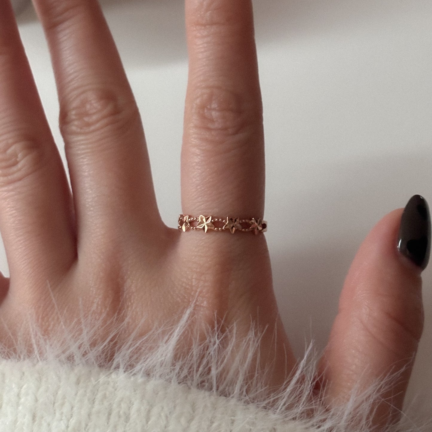 Double Band Star Ring