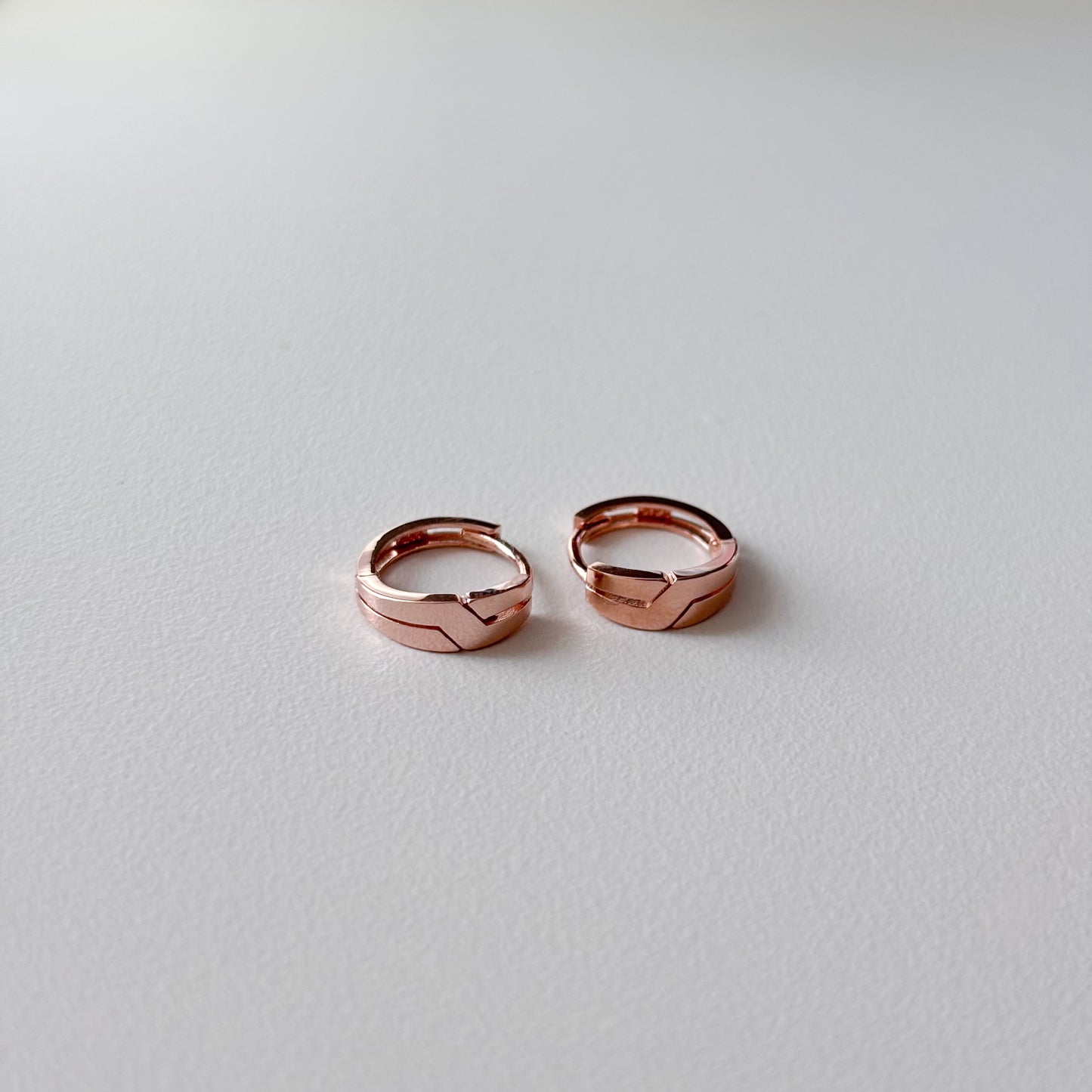 Geometric Huggie Earrings