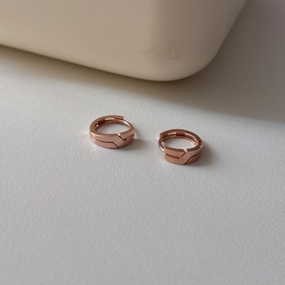 Geometric Huggie Earrings