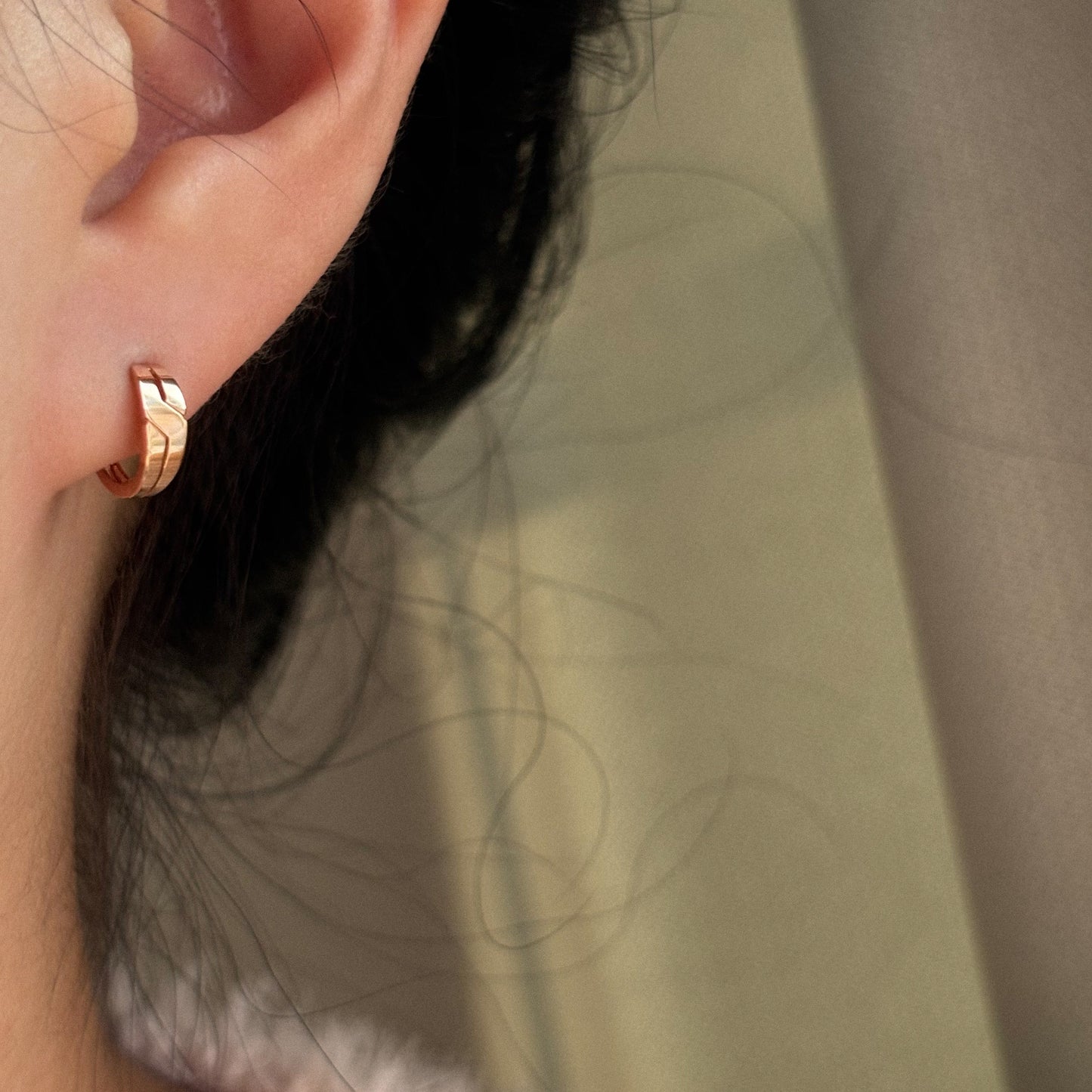 Geometric Huggie Earrings