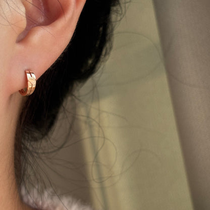 Geometric Huggie Earrings