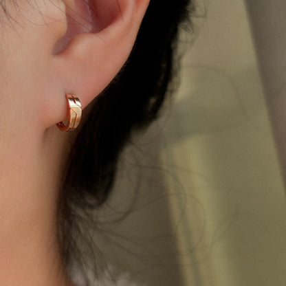 Geometric Huggie Earrings