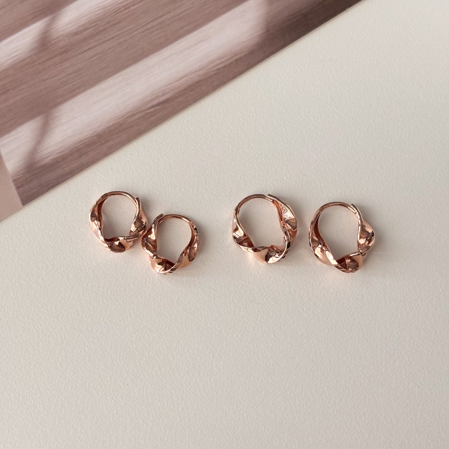 Wave Hoop Earrings