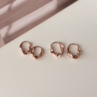 Wave Hoop Earrings
