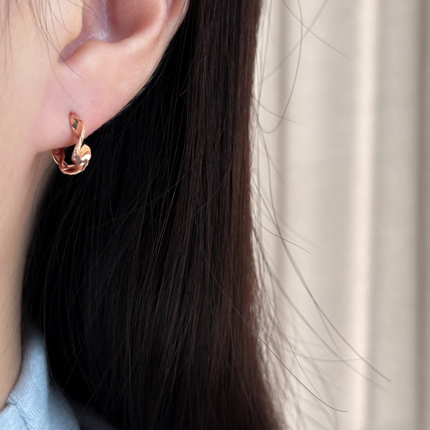 Wave Hoop Earrings