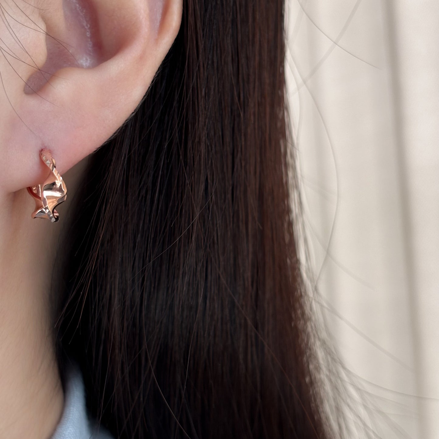 Wave Hoop Earrings