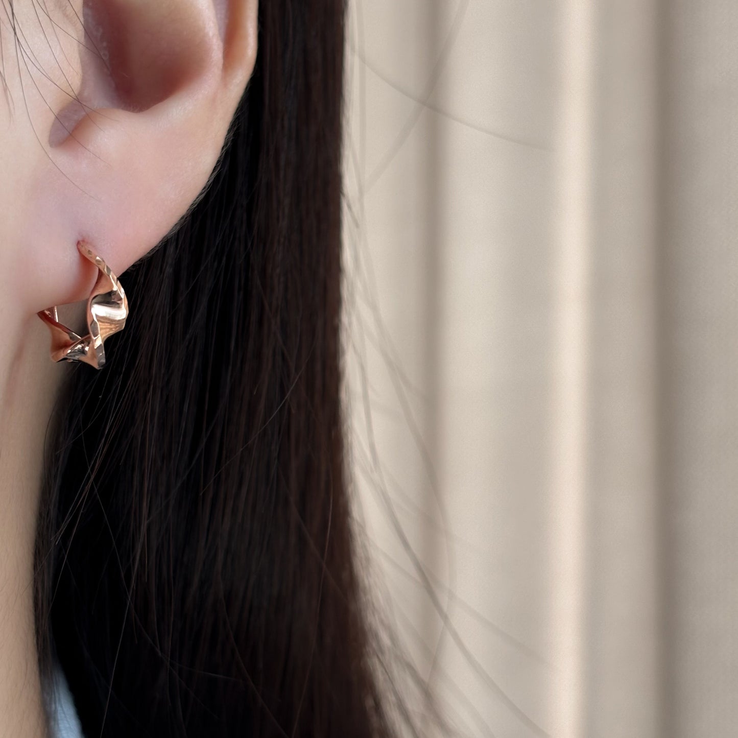 Wave Hoop Earrings