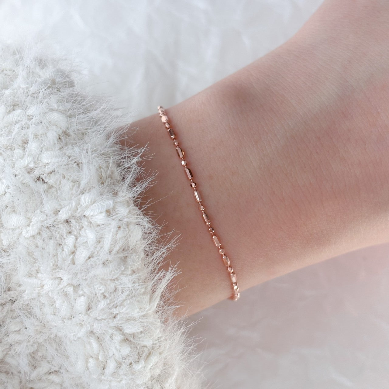 Bar and Ball Chain Bracelet