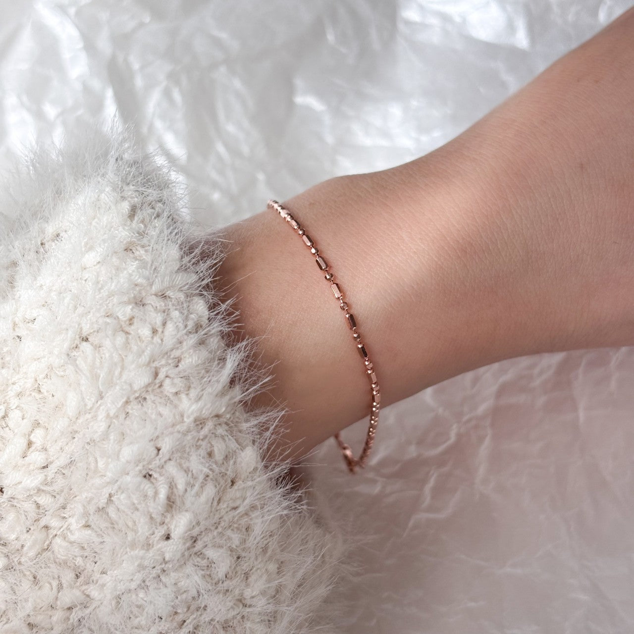 Bar and Ball Chain Bracelet