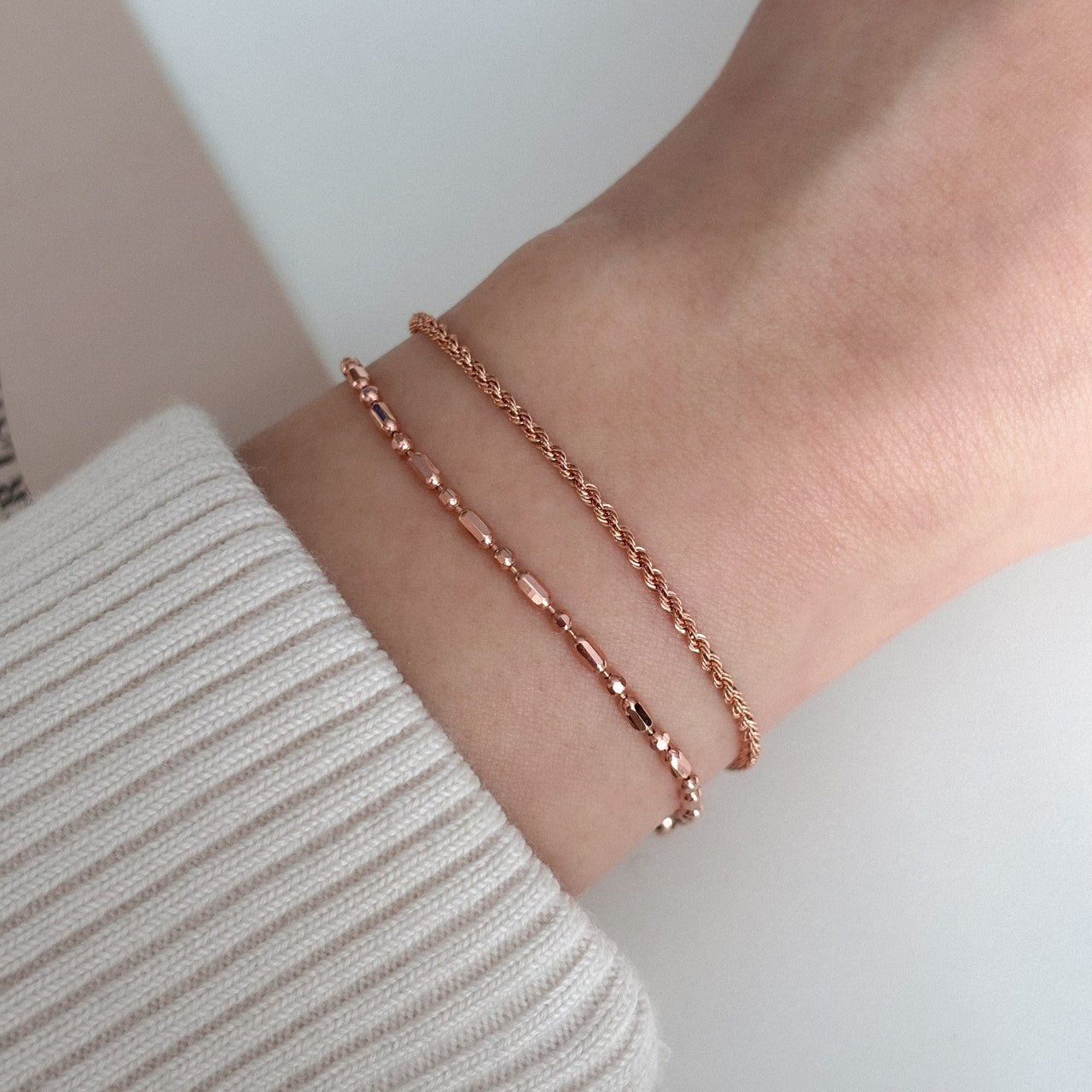 Bar and Ball Chain Bracelet