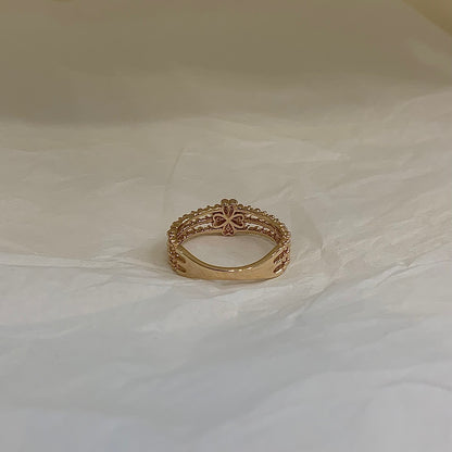 3 Row Clover Ring
