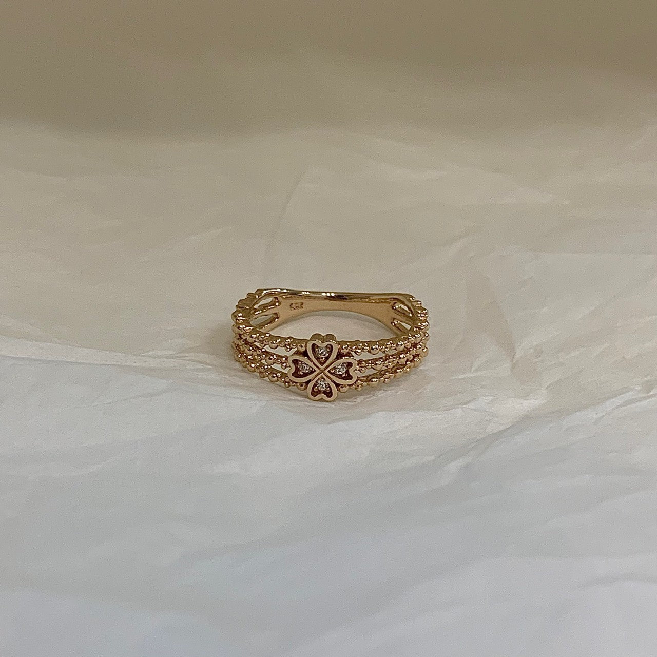 3 Row Clover Ring