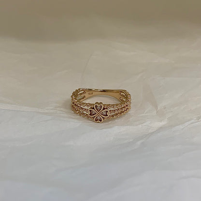 3 Row Clover Ring