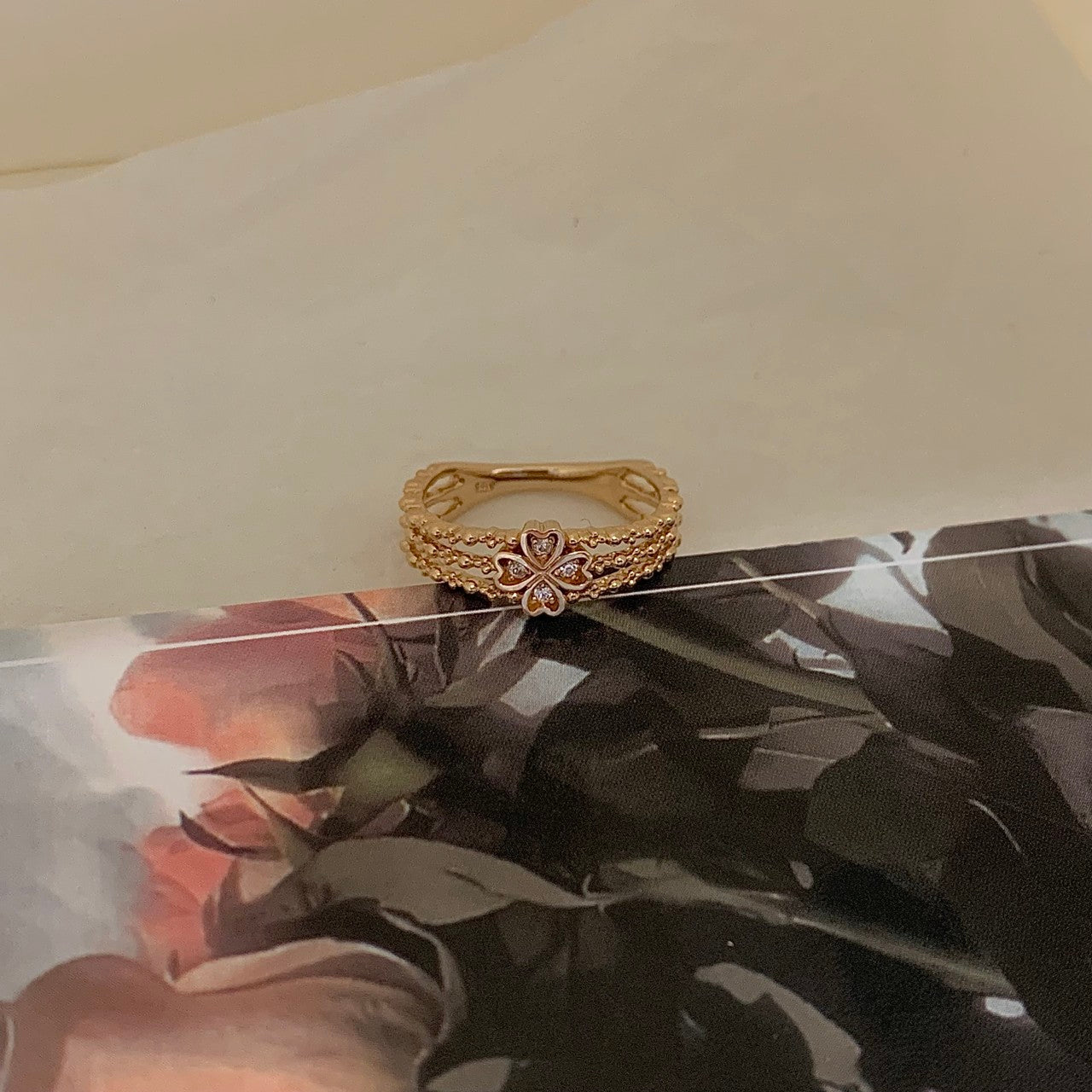 3 Row Clover Ring