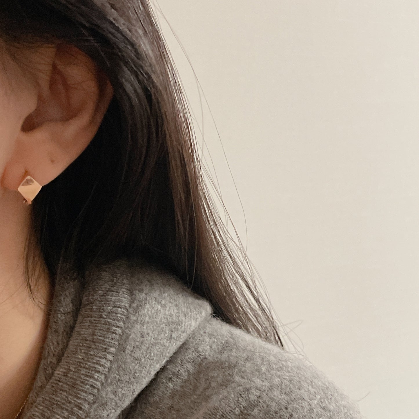 Rhombus Hoop Earrings