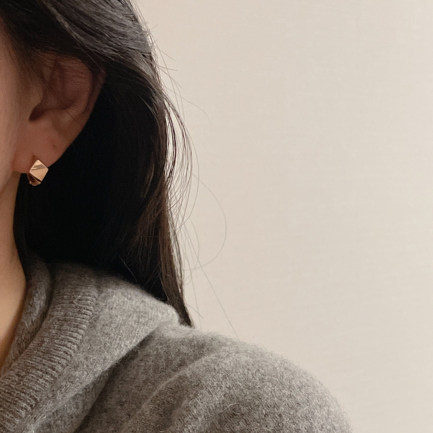 Rhombus Hoop Earrings