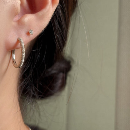 Textured Hoop Earrings